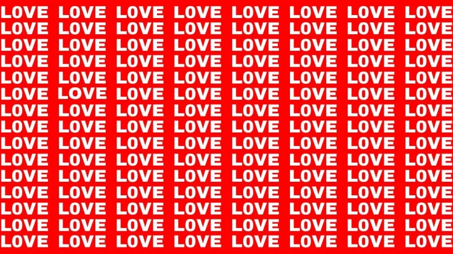 Observation Skills Test: If you have Eagle Eyes Find the word Love in 18 Secs