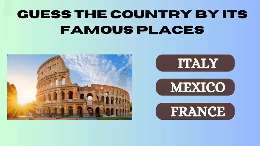 Only Genius Can you Guess the Country by its Famous Places?