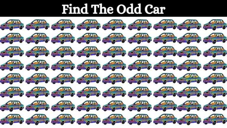 Optical Illusion Brain Challenge: Can you find the Odd Car in 12 Seconds?