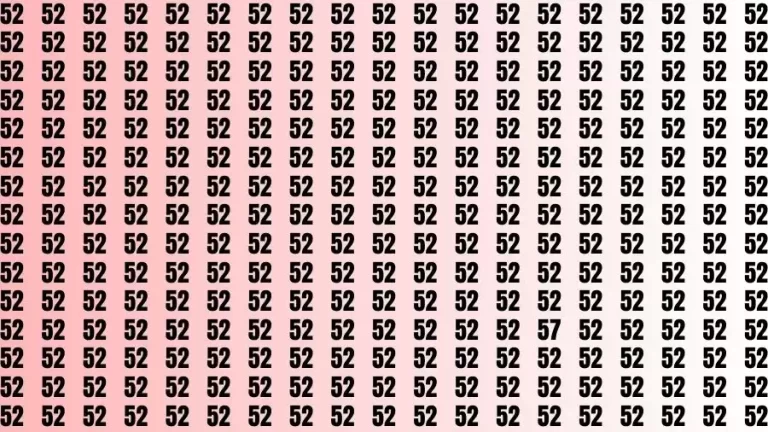 Optical Illusion Brain Challenge: Only Eagle Eyes Can Find the Number 57 among 52 in 12 Secs