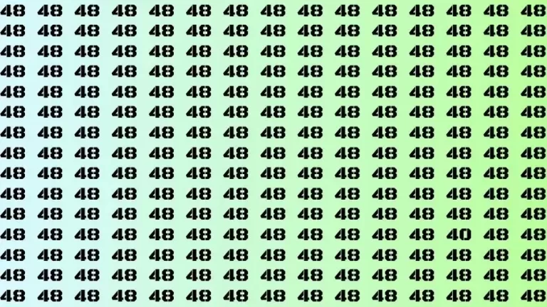 Optical Illusion Brain Challenge: Only a Smart Brain Can Find the Number 40 among 48 in 15 Secs