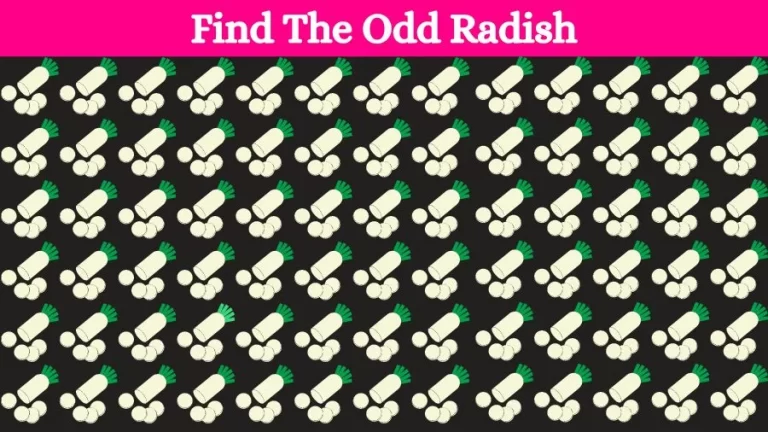 Optical Illusion Eye Test: Can you find the Odd Radish in 20 Seconds?