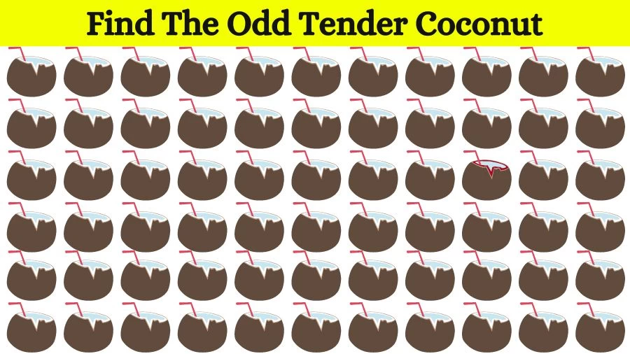 Optical Illusion Eye Test: Can you find the Odd Tender coconut in 20 Seconds?