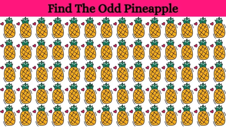 Optical Illusion Eye Test: Try to find the Odd Pineapple in this Image