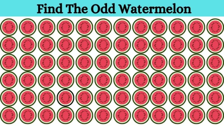 Optical Illusion Eye Test: Try to find the Odd Watermelon in this Image