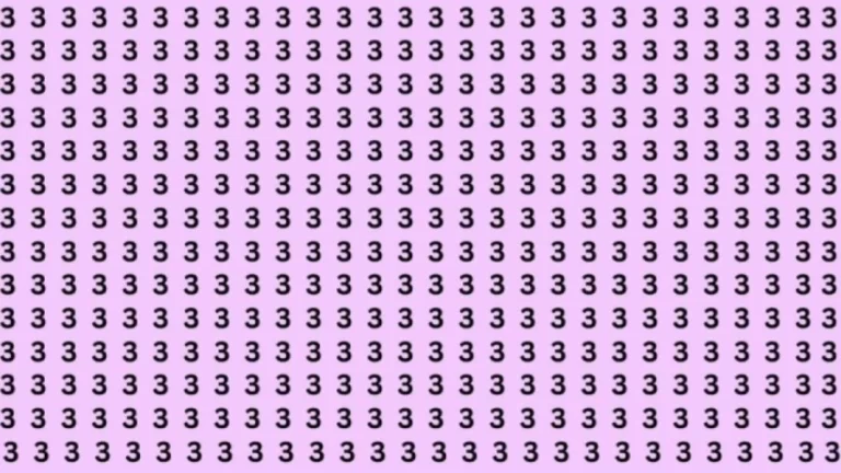 Test Visual Acuity: If You Have Eagle Eyes Find 8 among the 3s within 15 Seconds?