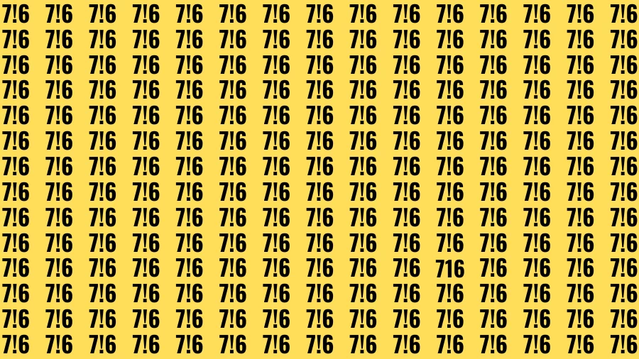 Thinking Test: If you Have Extra Sharp Eyes Find the Number 716 in 15 Seconds?