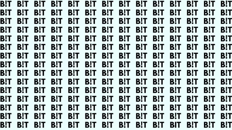 Visual Test: If you have Eagle Eyes Find the word Bit in 15 Secs