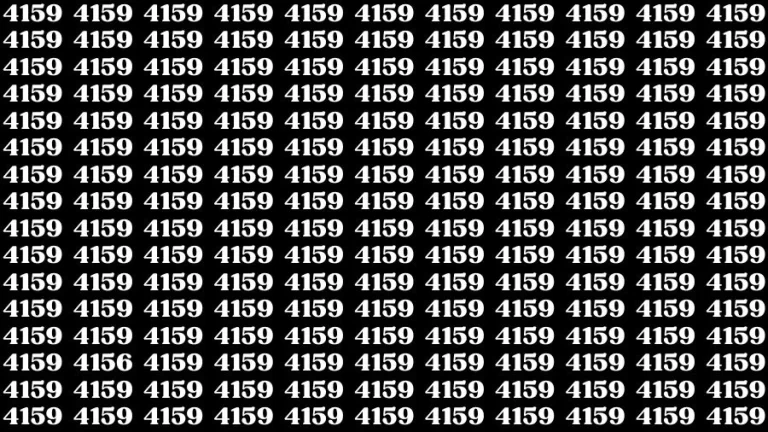 Visual Test: If you have Eagle Eyes Find the number 4156 among 4159 in 16 Secs