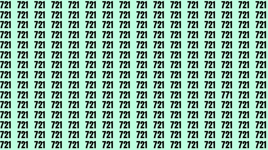 Optical Illusion Brain Challenge: If you have Sharp Eyes Find the Number 771 among 721 in 15 Secs