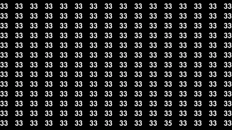 Observation Brain Challenge: If you have Hawk Eyes Find the Number 35 in 15 Secs