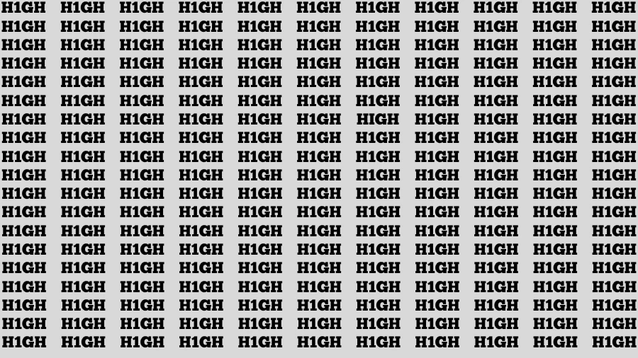 Observation Find it Out: If you have Sharp Eyes Find the Word High in 15 Secs