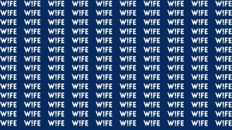 Test Visual Acuity: If you have Sharp Eyes Find the Word Wife in 12 Secs