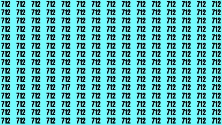 Observation Brain Challenge: If you have Hawk Eyes Find the Number 717 among 712 in 15 Secs