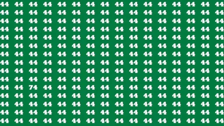 Brain Test: If you have Eagle Eyes Find the Number 74 among 44 in 15 Secs