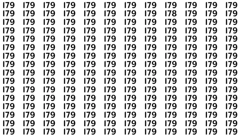 Test Visual Acuity: If you have Eagle Eyes Find the number 178 in 12 Secs