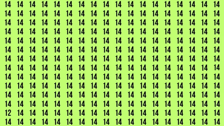 Visual Test: If you have Eagle Eyes Find the Number 12 in 15 Secs