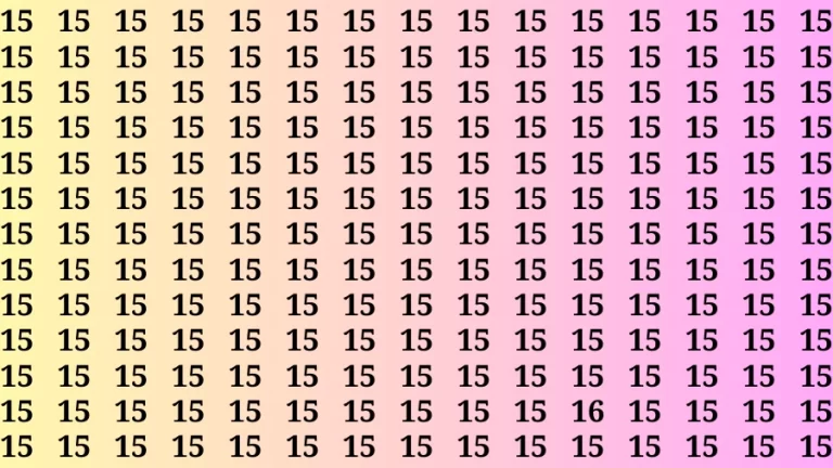 Test Visual Acuity: If you have Eagle Eyes Find the number 16 in 12 Secs