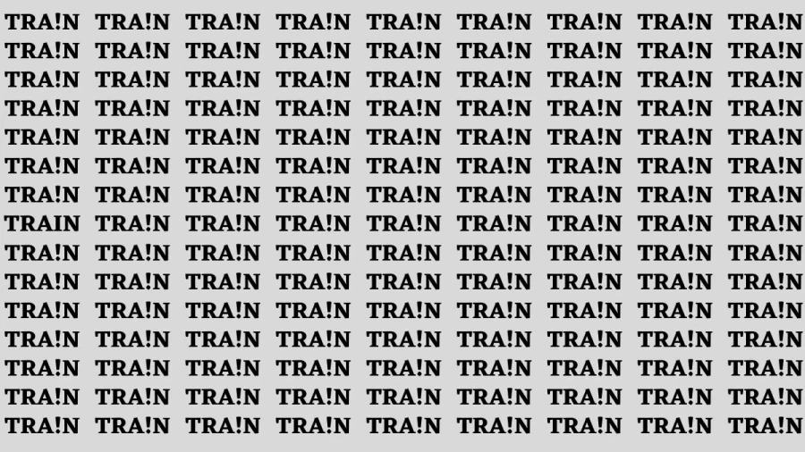 Brain Test: If you have Eagle Eyes Find the word Train in 15 Secs