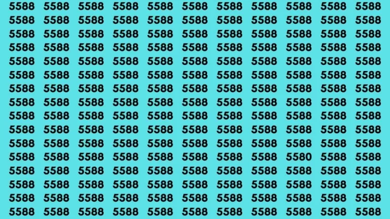 Observation Brain Challenge: If you have Eagle Eyes Find the number 5580 among 5588 in 12 Secs