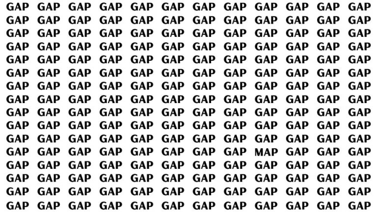 Observation Brain Challenge: If you have Eagle Eyes Find the Word Map in 15 Secs