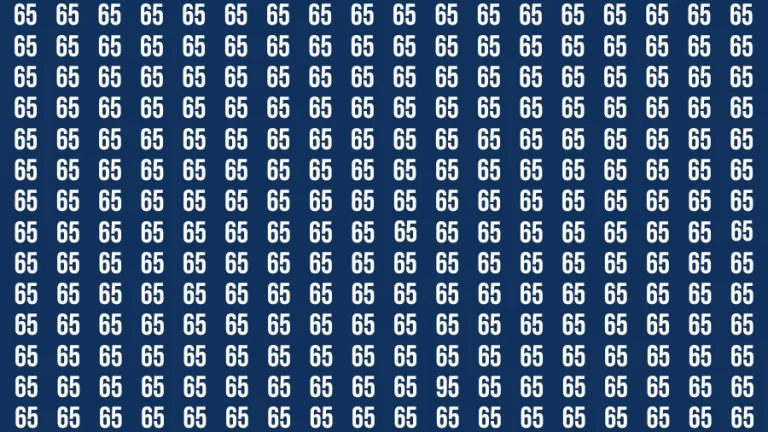 Observation Find it Out: If you have Sharp Eyes Find the number 95 in 20 Secs