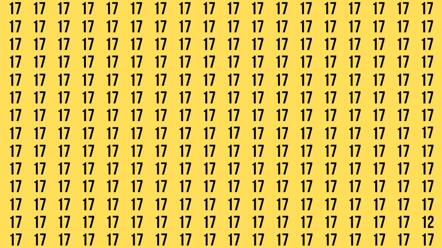 Observation Brain Test: If you have 50/50 Vision Find the Number 12 in 15 Secs