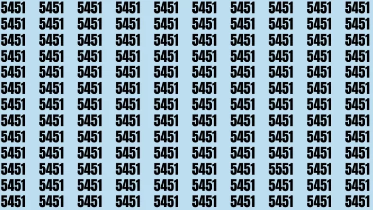 Observation Brain Challenge: If you have 50/50 Vision Find the Number 5551 in 15 Secs