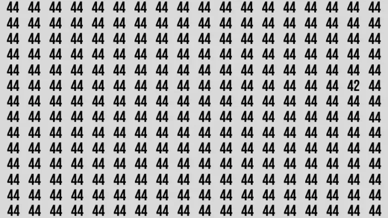 Visual Test: If you have Hawk Eyes Find the Number 42 among 44 in 15 Secs