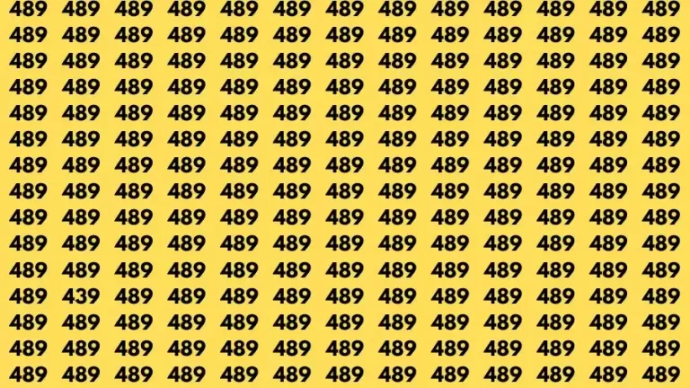 Observation Skill Test: If you have Eagle Eyes Find the Number 439 in 8 Secs