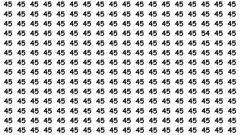 Test Visual Acuity: If you have 50/50 Vision Find the Number 54 in 15 Secs