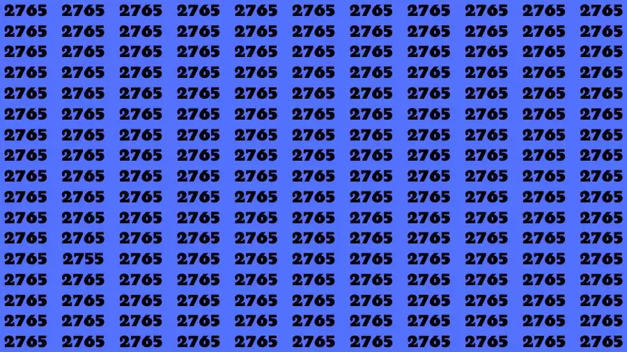 Observation Brain Test: If you have 50/50 Vision Find the Number 2755 among 2765 in 15 Secs