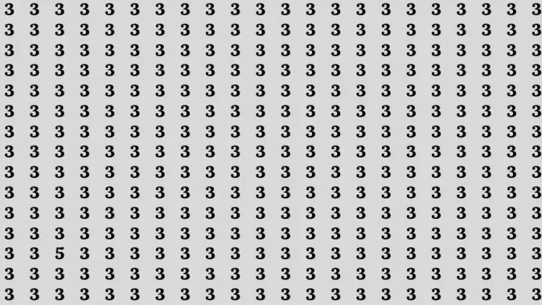 If you have Hawk Eyes Find the Number 5 among 1s in 20 Secs