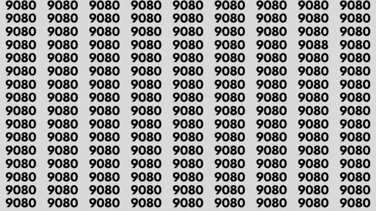 Observation Brain Test: If you have 50/50 Vision Find the Number 9008 among 9080 in 15 Secs