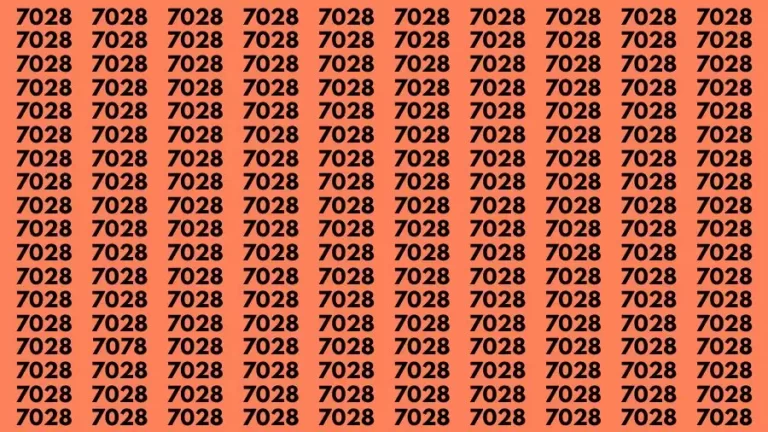 Observation Brain Challenge: If you have Hawk Eyes Find the Number 7078 in 15 Secs