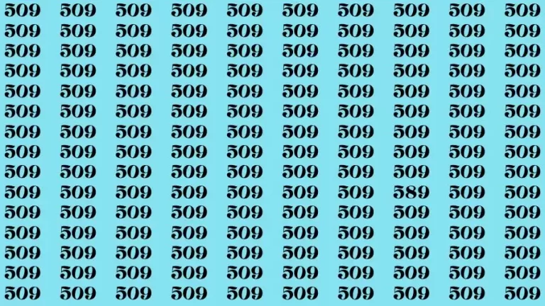 Observation Brain Challenge: If you have Hawk Eyes Find the Number 589 in 15 Secs