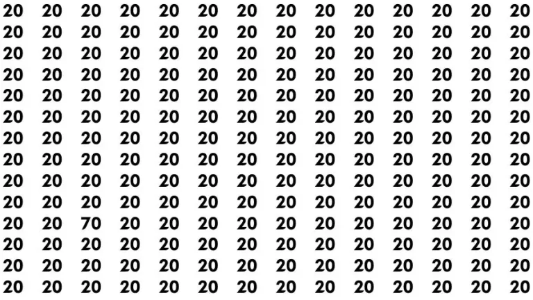 Test Visual Acuity: If you have Hawk Eyes Find the Number 70 in 15 Secs