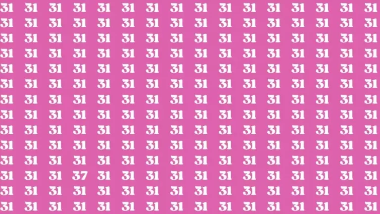 Observation Brain Test: If you have 50/50 Vision Find the Number 37 among 31 in 10 Secs