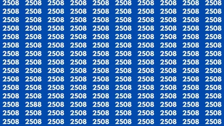 Observation Find it Out: If you have Sharp Eyes Find the number 2588 among 2508 in 10 Secs