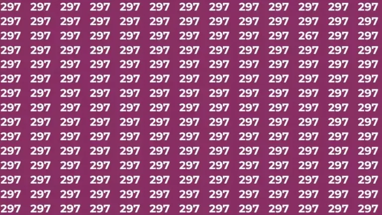 Observation Brain Test: If you have 50/50 Vision Find the Number 267 in 15 Secs