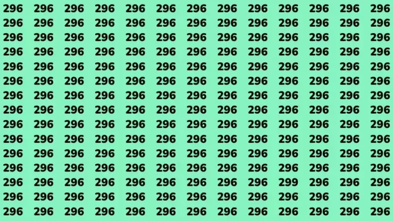 Test Visual Acuity: If you have Hawk Eyes Find the Number 299 in 15 Secs