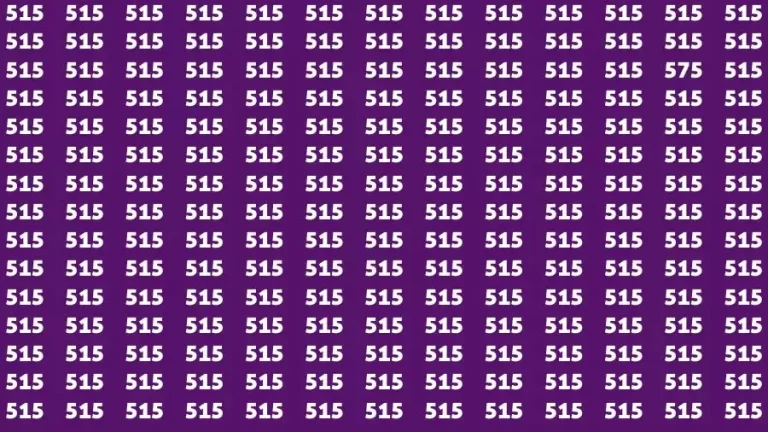 Observation Brain Test: If you have Sharp Eyes Find the Number 575 in 15 Secs