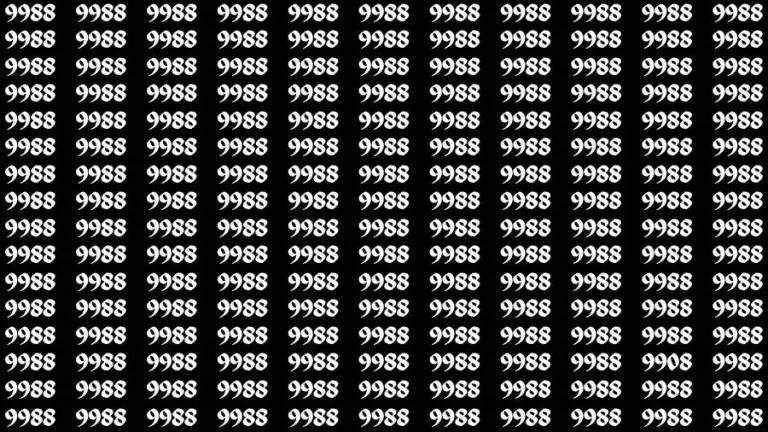 Observation Find it Out: If you have Sharp Eyes Find the number 9908 in 20 Secs