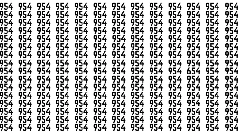 Test Visual Acuity: If you have 50/50 Vision Find the Number 654 among 954 in 15 Secs