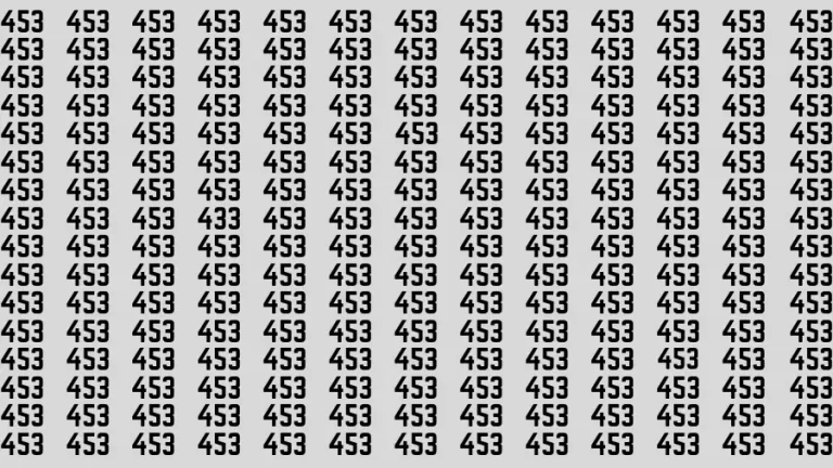 Brain Test: If you have Eagle Eyes Find the Number 433 in 15 Secs