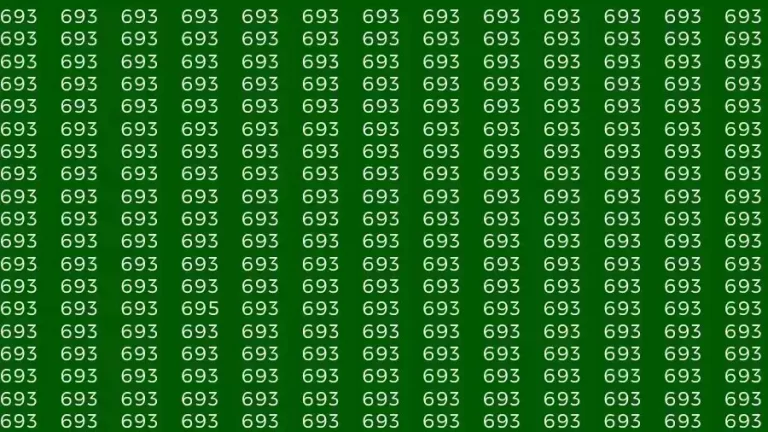 Optical Illusion Brain Challenge: If you have Sharp Eyes Find the number 695 among 693 in 15 Seconds?