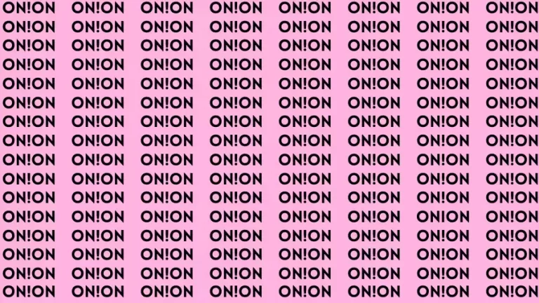 Observation Brain Challenge: If you have Hawk Eyes Find the word Onion In 15 Secs