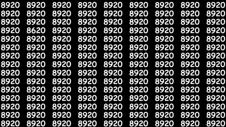 Observation Brain Challenge: If you have Hawk Eyes Find the Number 8620 in 15 Secs