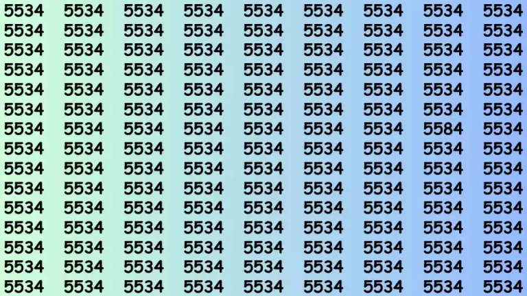 Observation Brain Challenge: If you have Eagle Eyes Find the number 5584 in 12 Secs