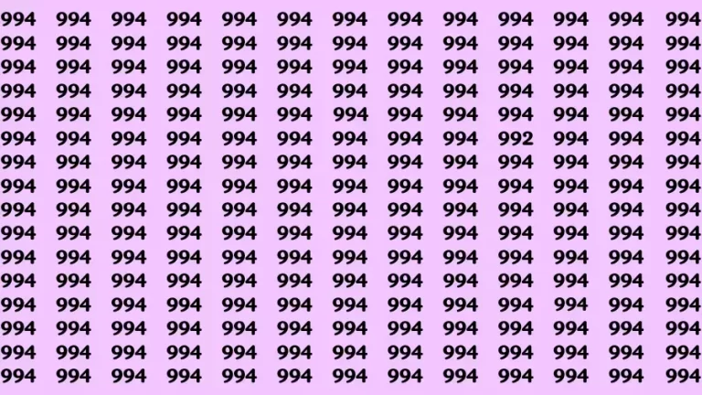 Observation Find it Out: If you have Sharp Eyes Find the number 992 in 20 Secs